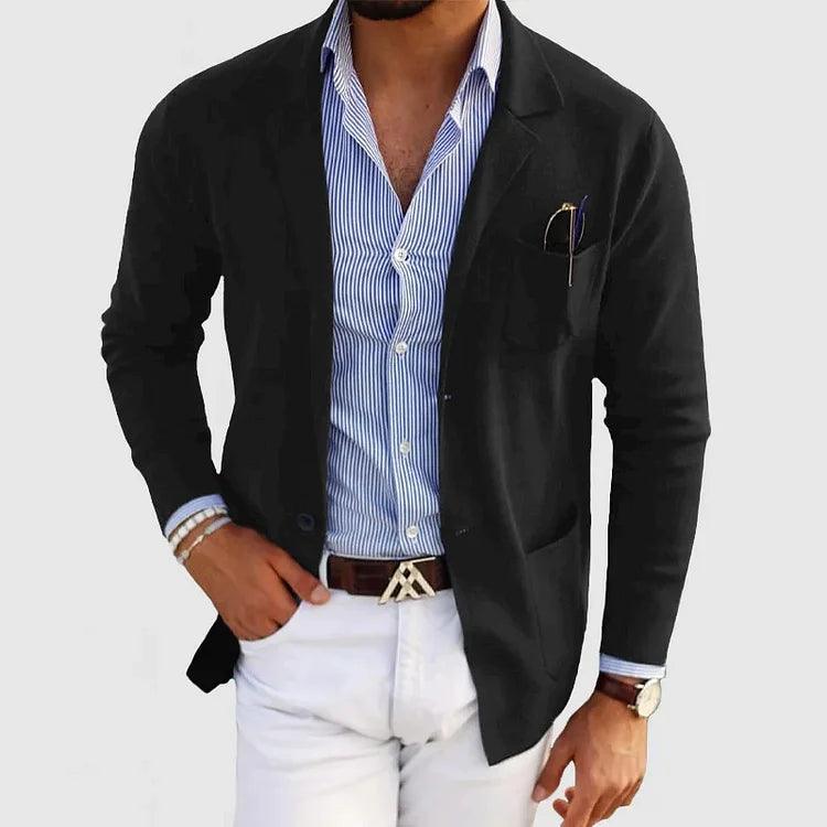 Cardigan élégant encolure revers uni