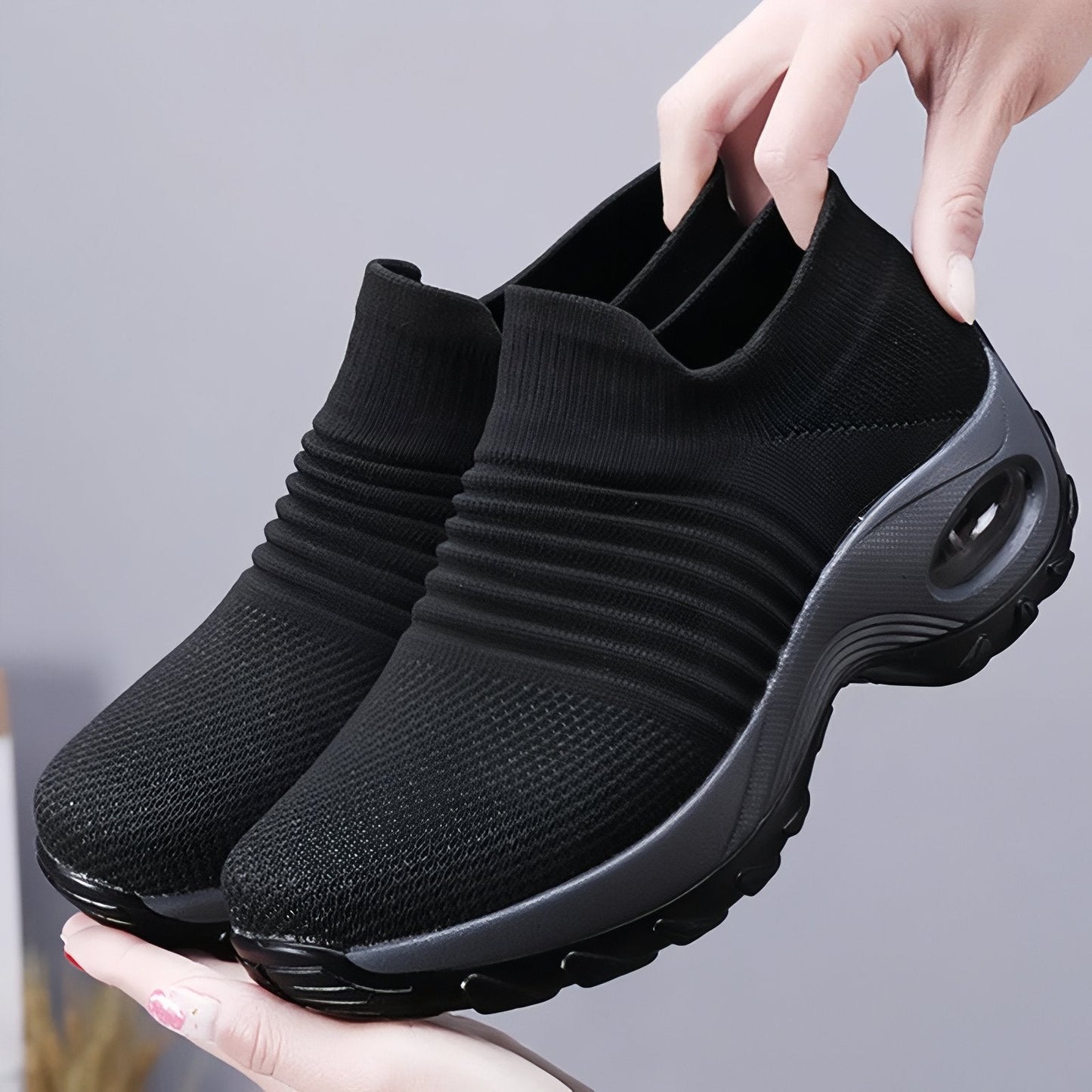 Dames wandelsneakers praktisch ontwerp zonder veters, optimaal comfort