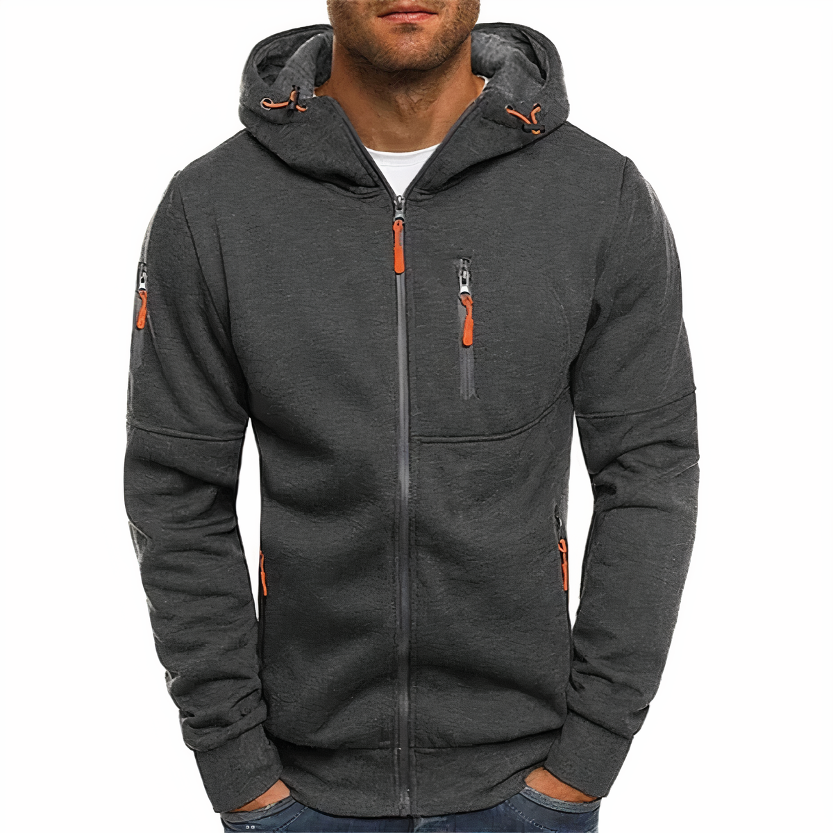 Hoodie élégant avec zip sophistiqué