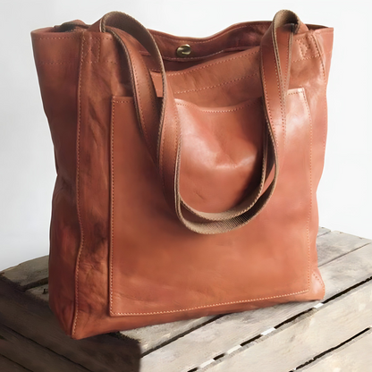 Grand sac à bandoulière marron pour femmes élégant et pratique