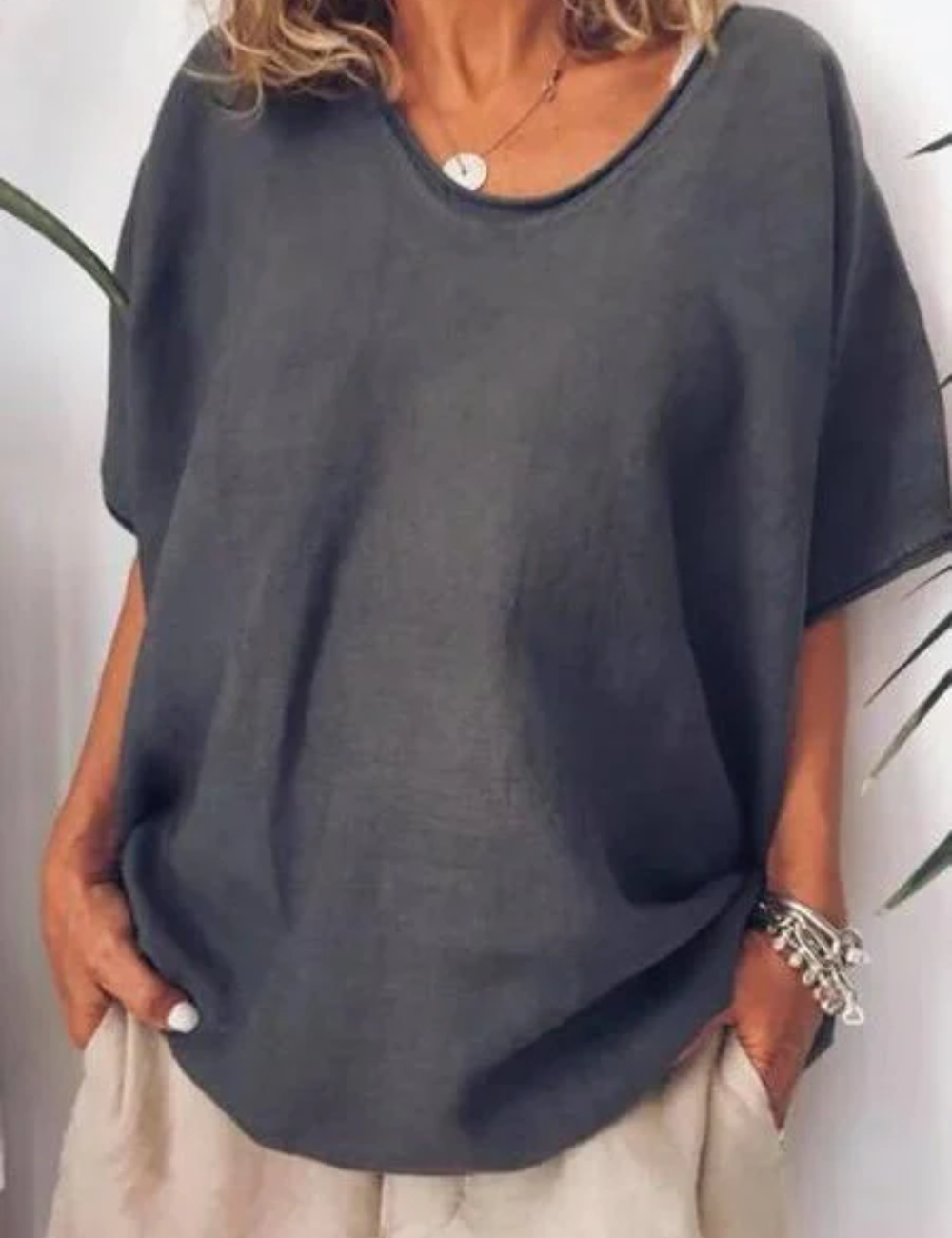 T-shirt Femme Oversized Blanc pour un style décontracté