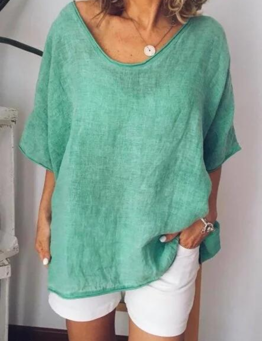 T-shirt Femme Oversized Blanc pour un style décontracté