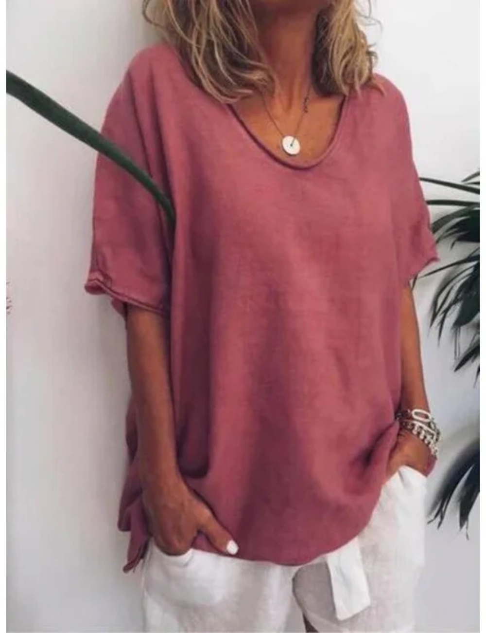 T-shirt Femme Oversized Blanc pour un style décontracté