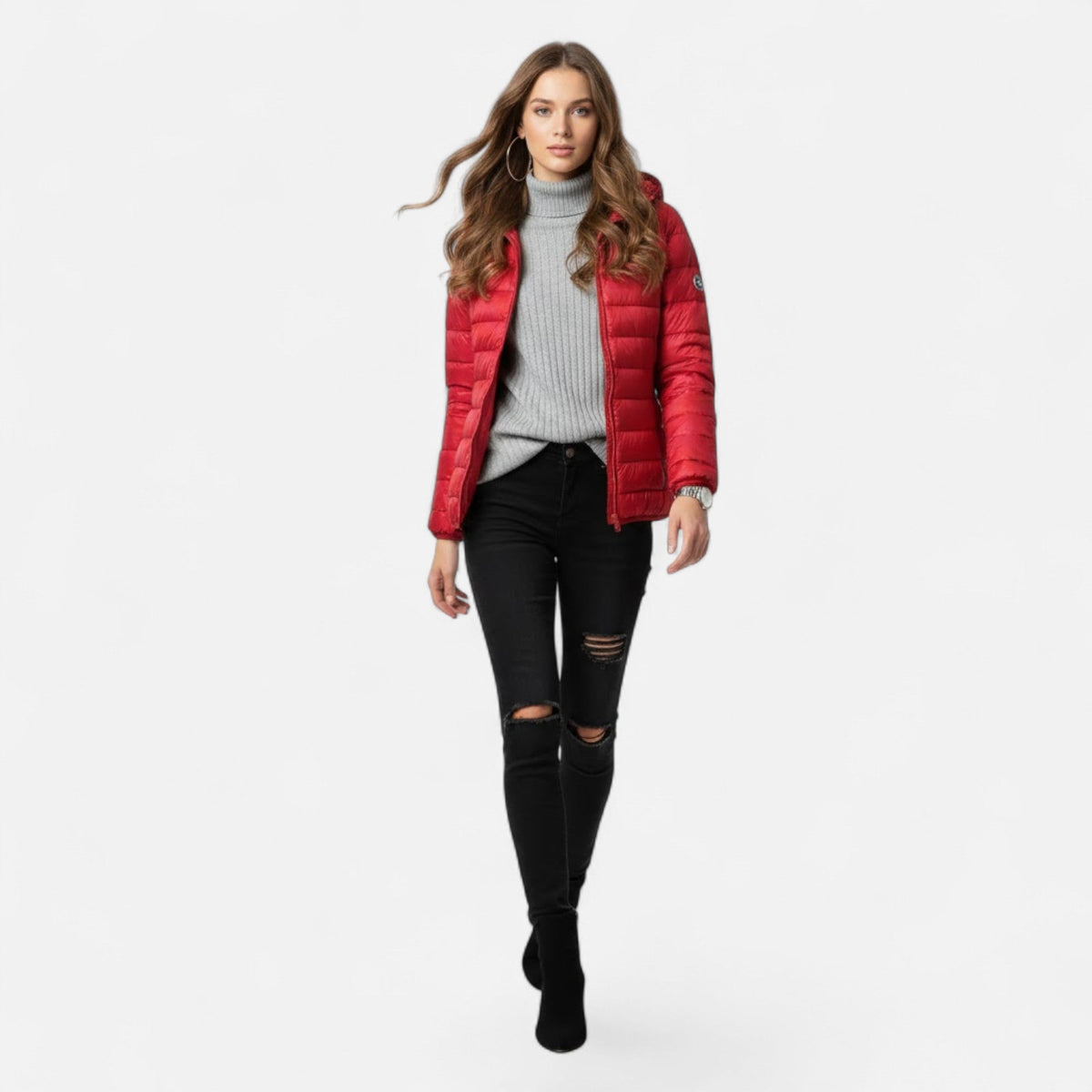 Puffer Jacket with Warm Insulation for women