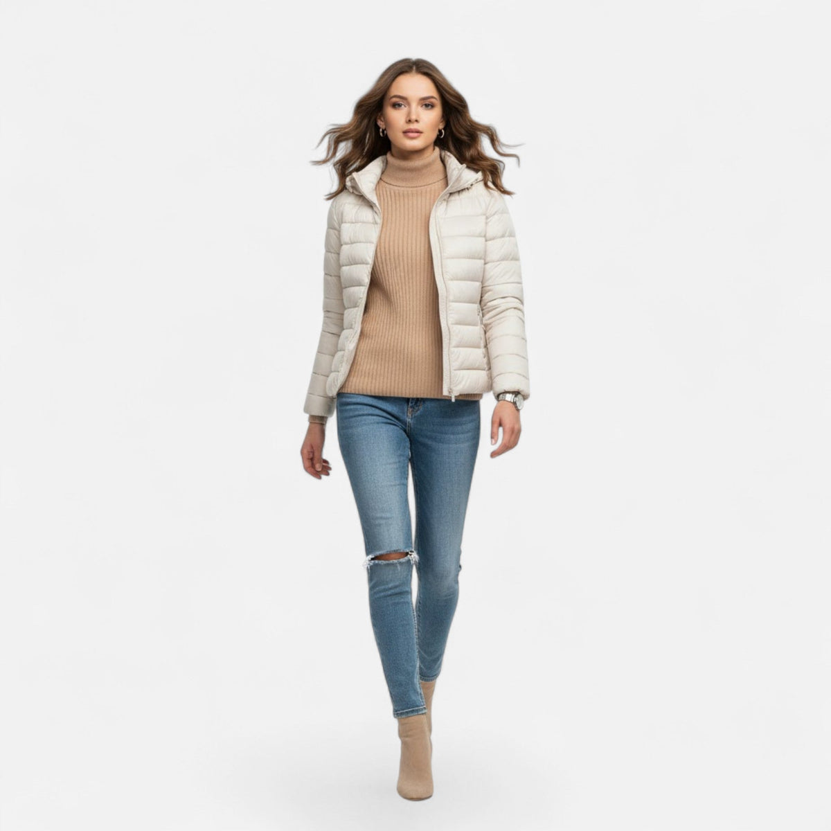 Puffer Jacket with Warm Insulation for women