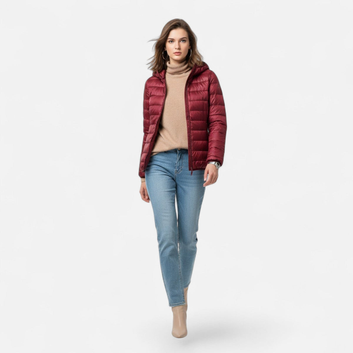 Puffer Jacket with Warm Insulation for women