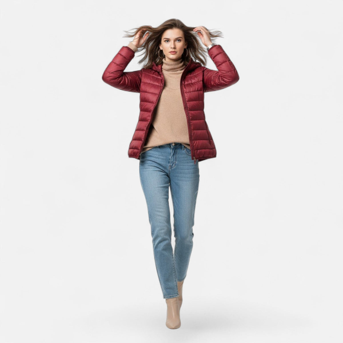 Puffer Jacket with Warm Insulation for women