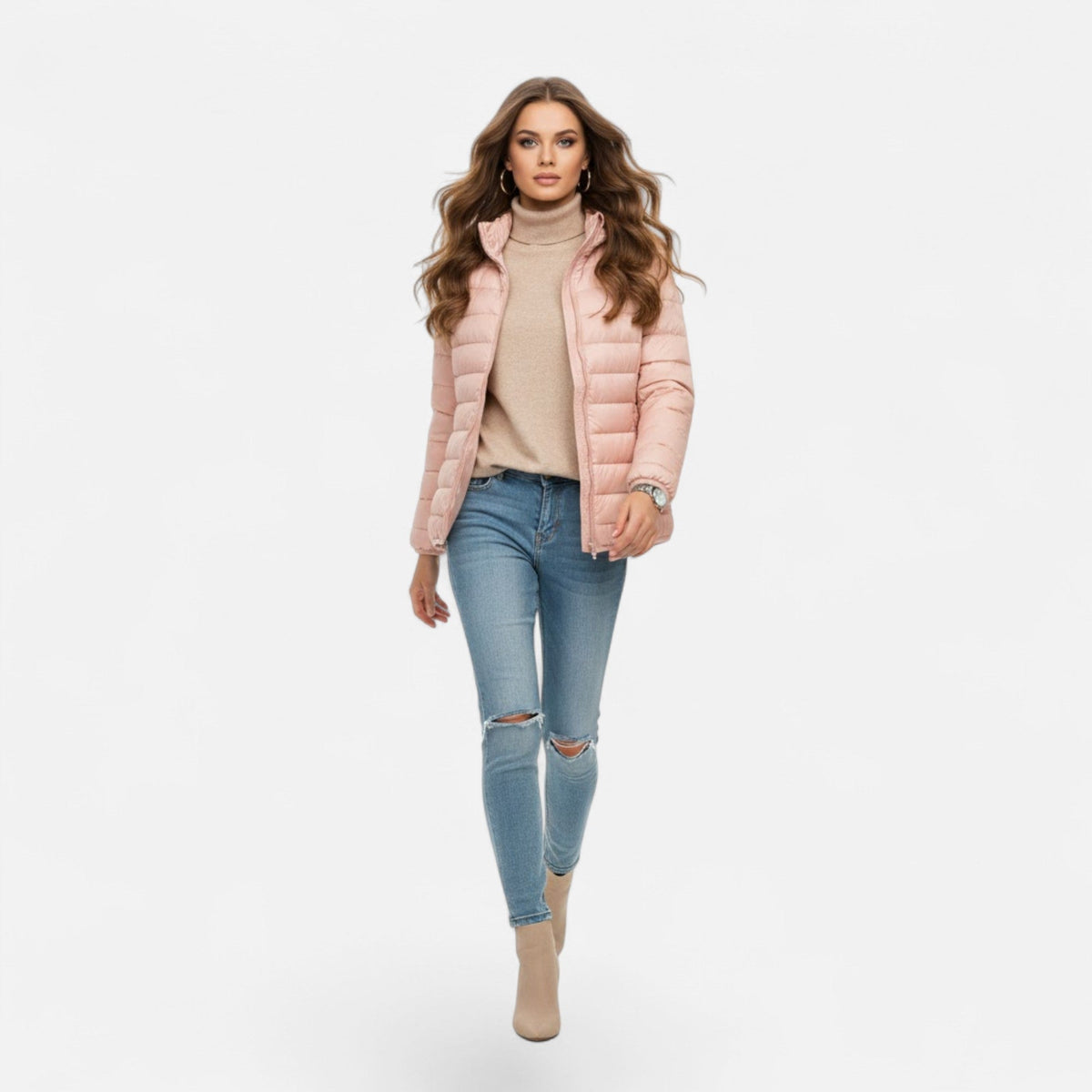 Puffer Jacket with Warm Insulation for women