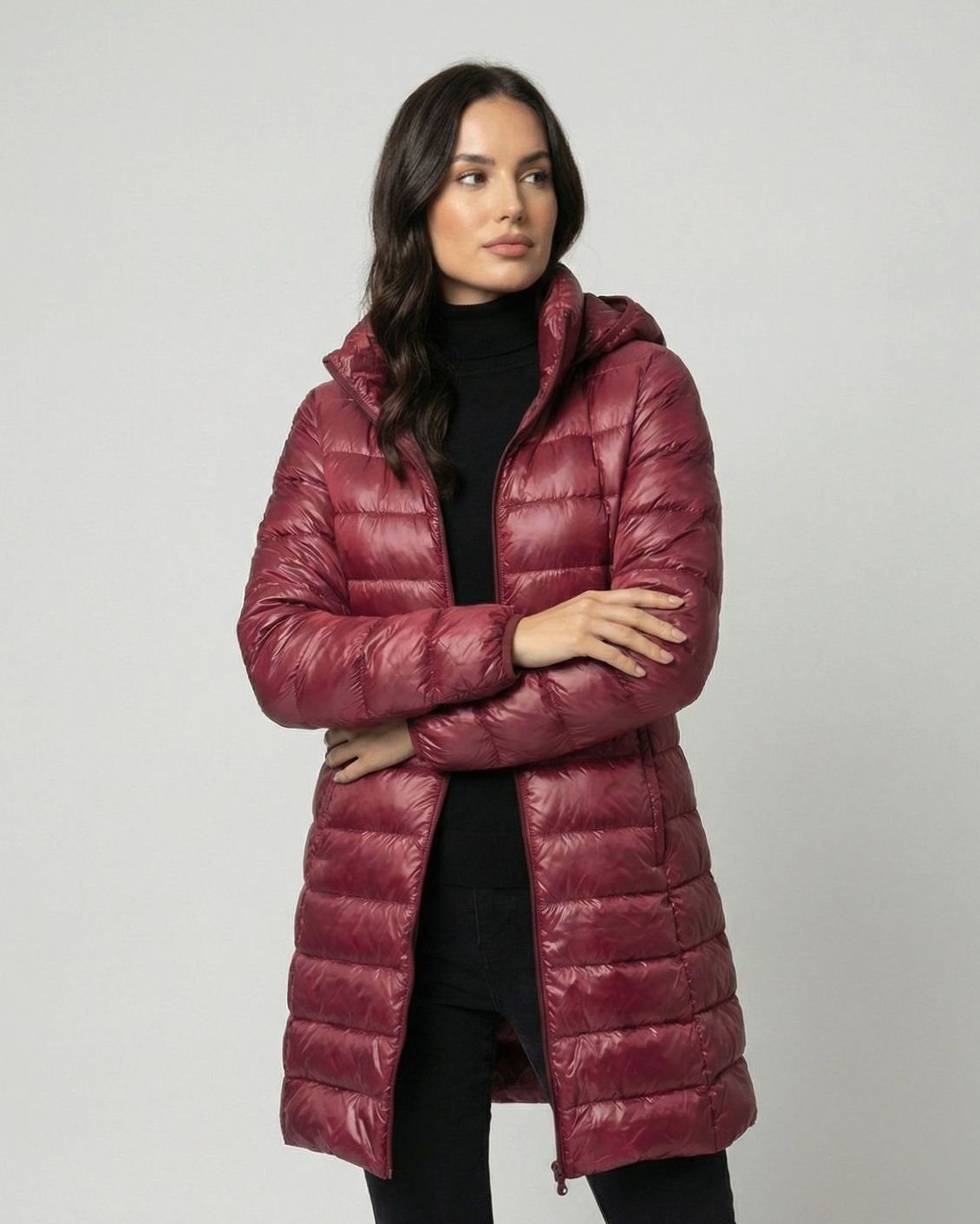 Long Warm Waterproof Puffer coat for women