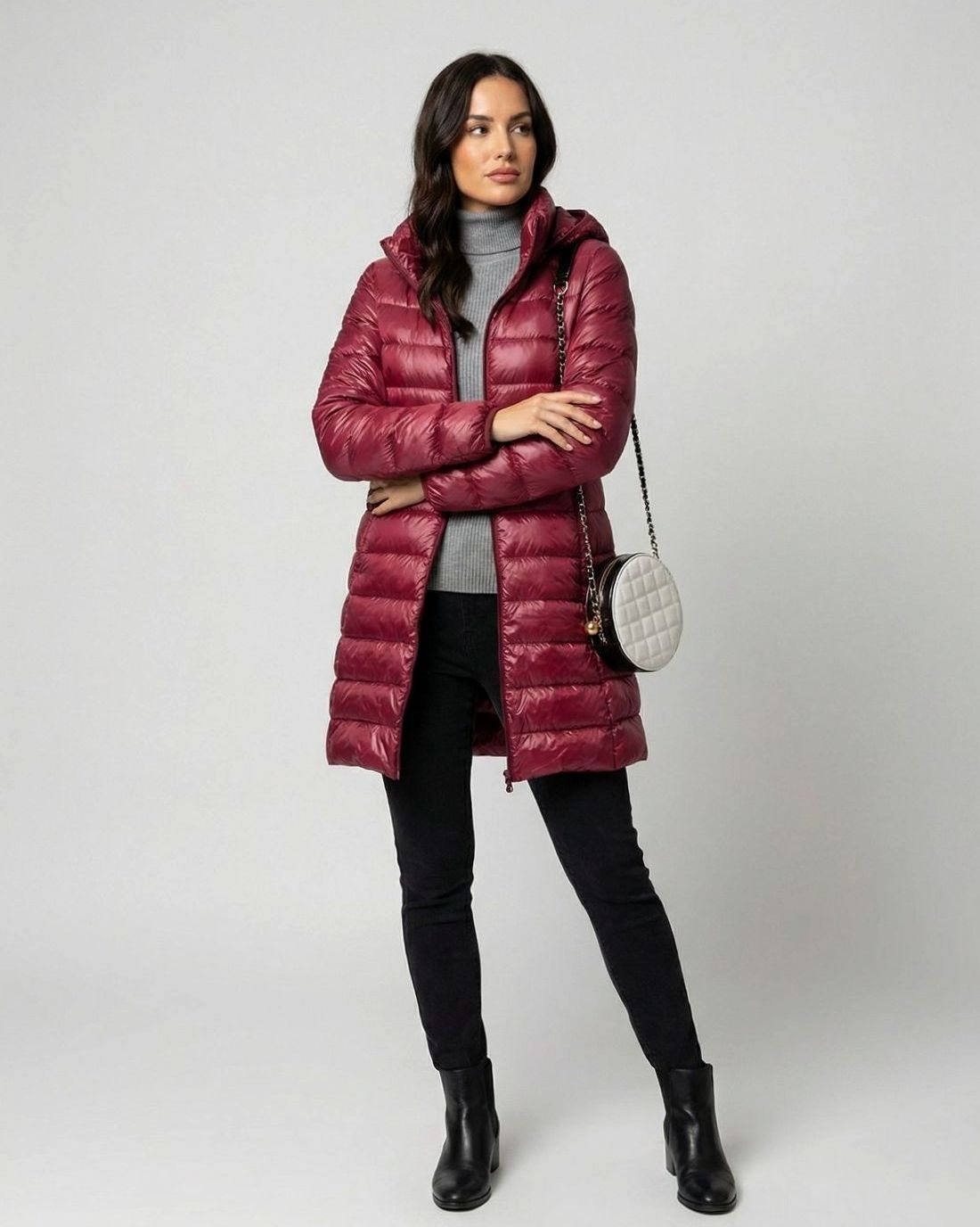 Long Warm Waterproof Puffer coat for women