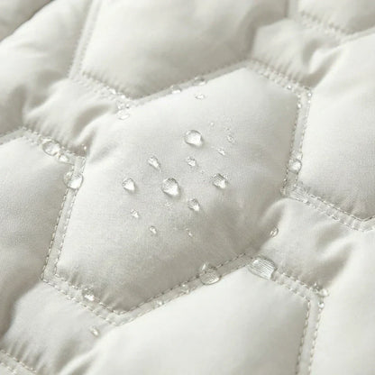 Long Puffer Coat with Hood and Pockets for Women