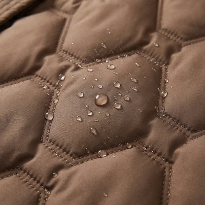 Long Puffer Coat with Hood and Pockets for Women