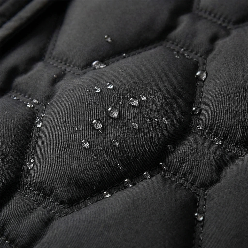 Long Puffer Coat with Hood and Pockets for Women