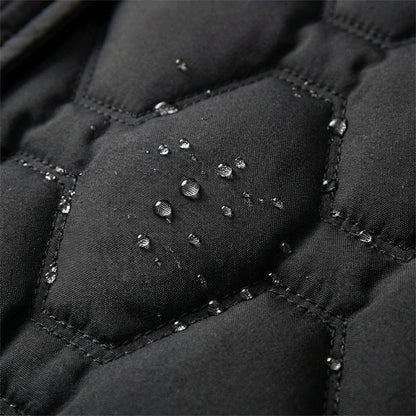 Long Puffer Coat with Hood and Pockets for Women