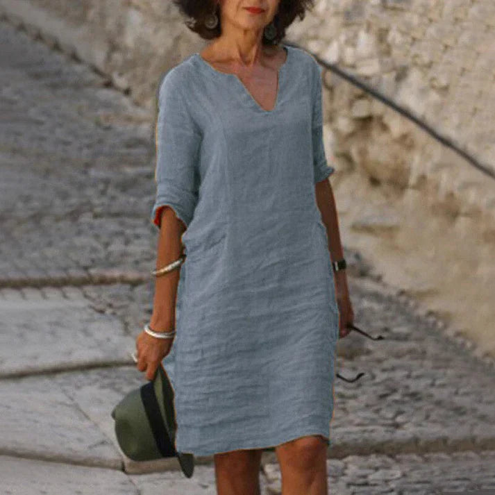 Robe midi confortable style décontracté pour un look casual élégant