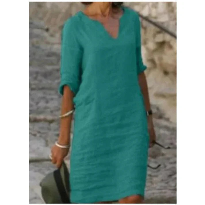 Robe midi confortable style décontracté pour un look casual élégant
