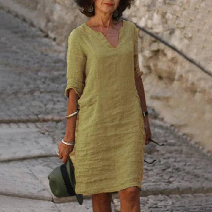 Robe midi confortable style décontracté pour un look casual élégant