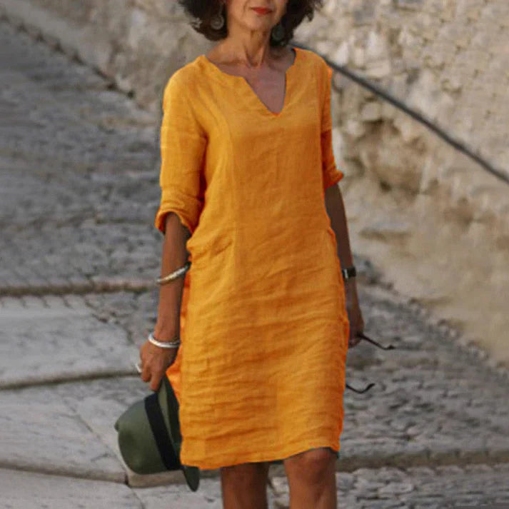 Robe midi confortable style décontracté pour un look casual élégant
