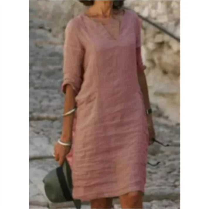 Robe midi confortable style décontracté pour un look casual élégant