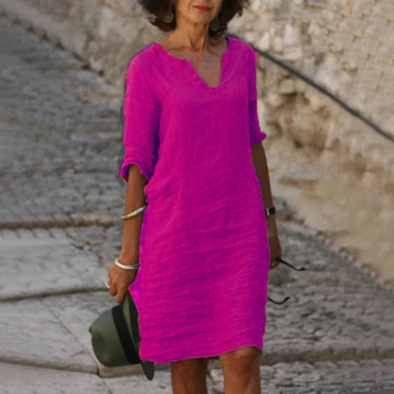 Robe midi confortable style décontracté pour un look casual élégant