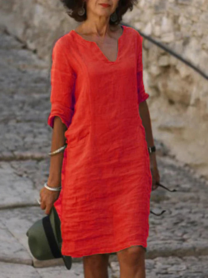 Robe midi confortable style décontracté pour un look casual élégant