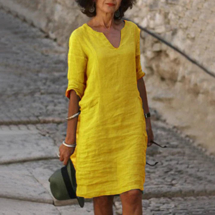 Robe midi confortable style décontracté pour un look casual élégant