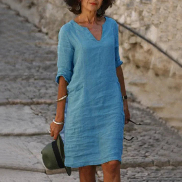 Robe midi confortable style décontracté pour un look casual élégant