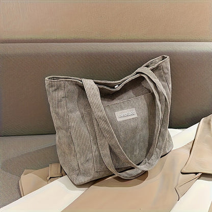 Tote bag velours côtelé élégant pour femmes