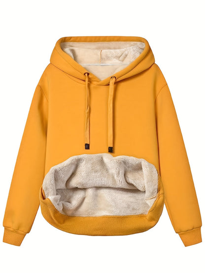 Hoodie sweat à capuche doublé sherpa