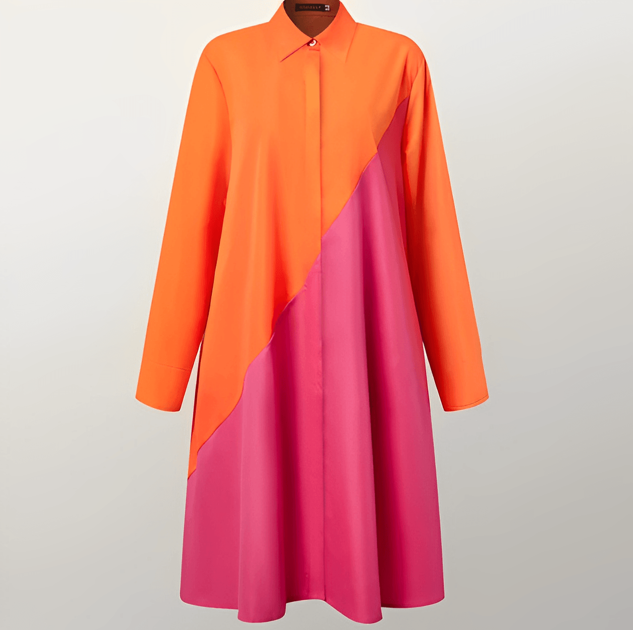 Robe chemise chic avec manches 3/4 idéale pour toutes les occasions