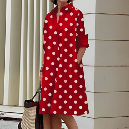 Robe chemise chic avec manches 3/4 idéale pour toutes les occasions