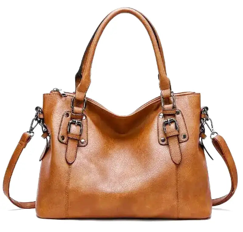 Sac à main vintage pour femme grand format avec bandoulière souple et élégante