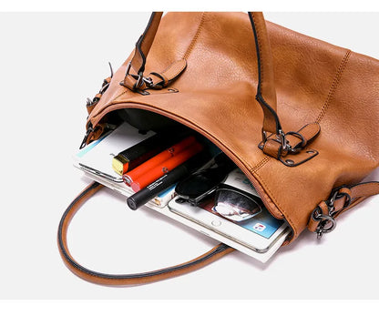 Sac à main vintage pour femme grand format avec bandoulière souple et élégante