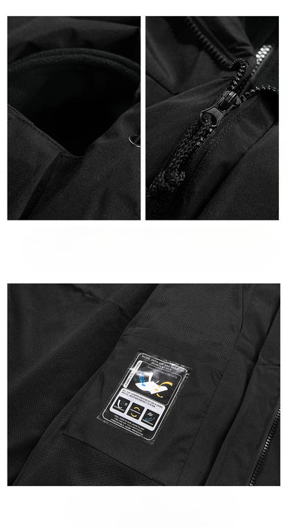 Veste d'hiver chic 3-en-1 avec capuche