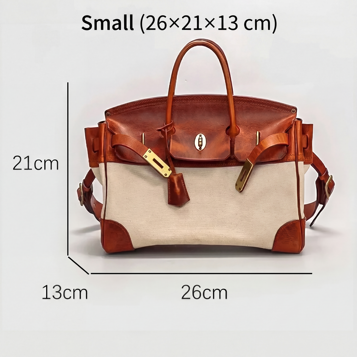 Two Tone Satchel Bag with Strap Flap and Contrast Edges for Women
