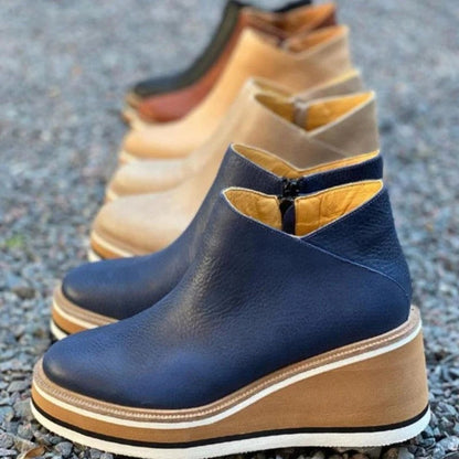 Bottines Chelsea à plateforme striée