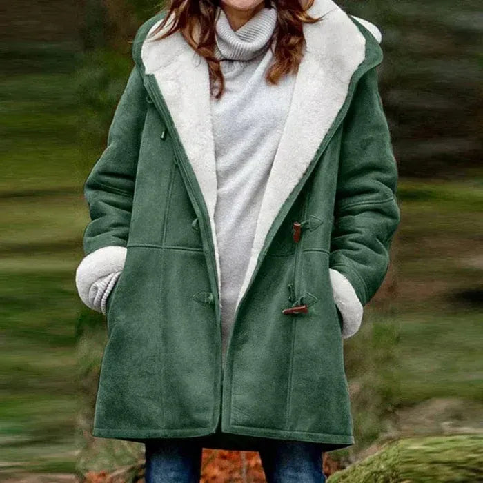 Manteau Cachemire Capuche Contemporain