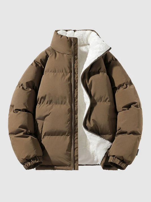 Doudoune matelassée oversized avec doublure sherpa