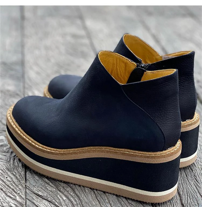 Bottines Chelsea à plateforme striée