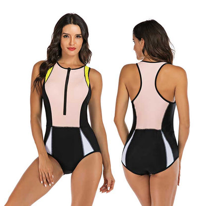Maillot de bain 1 pièce au style sportif pour femme