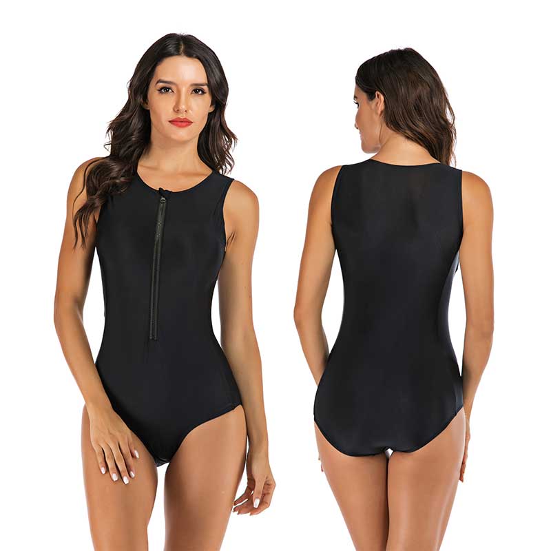 Maillot de bain 1 pièce au style sportif pour femme