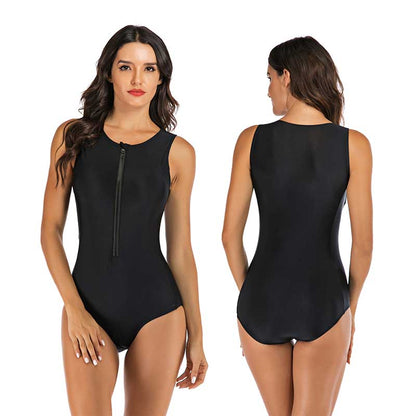 Maillot de bain 1 pièce au style sportif pour femme