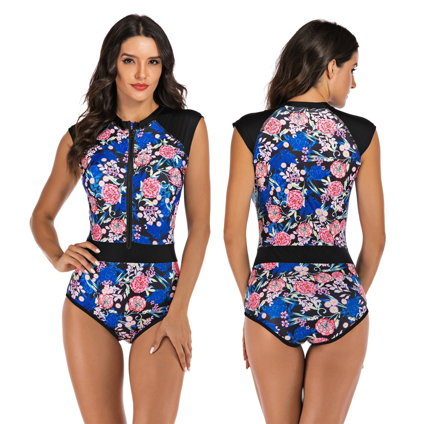 Maillot de bain 1 pièce au style sportif pour femme