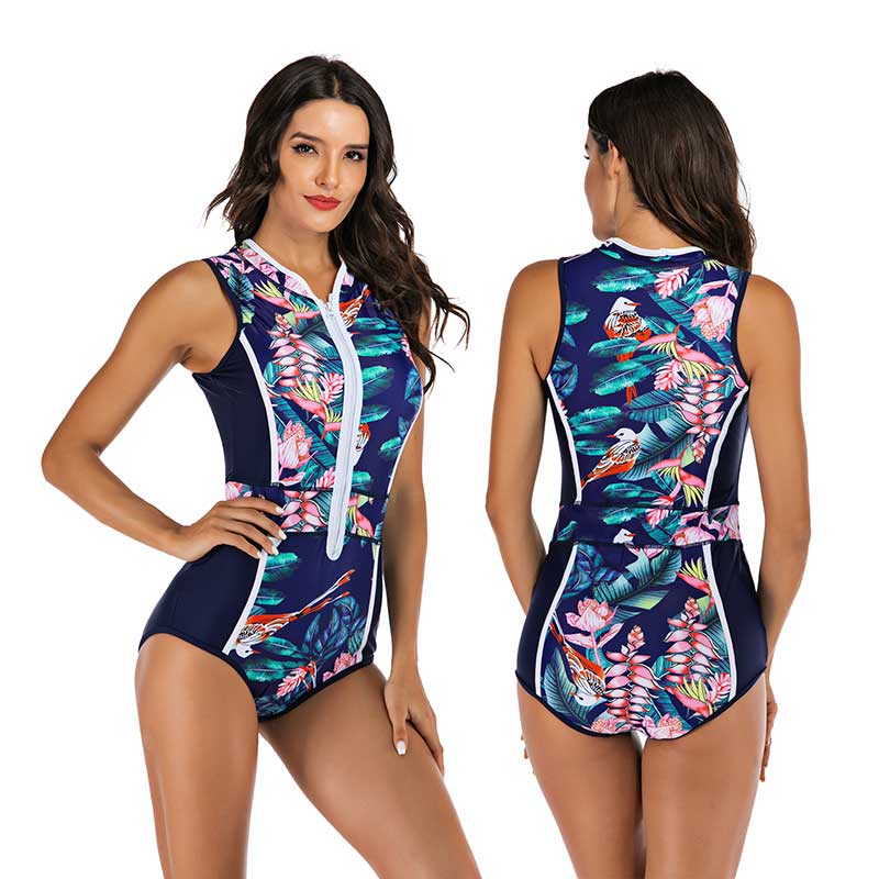 Maillot de bain 1 pièce au style sportif pour femme