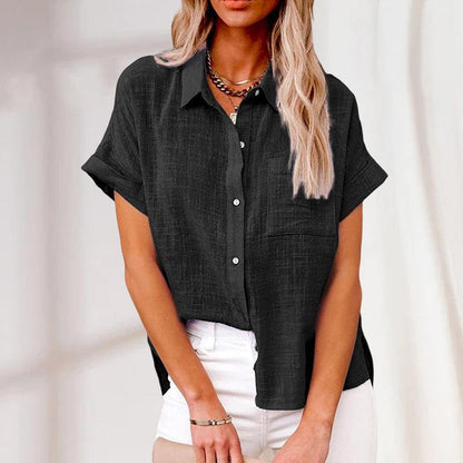 Blouse décontractée à manches courtes pour un style tendance pour femme
