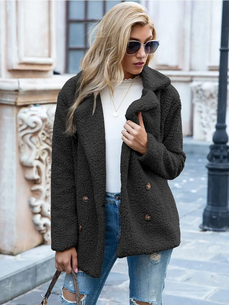 Celia - Cappotto Teddy invernale morbido ed elegante per donne - Comfort e stile