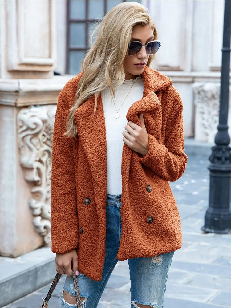 Celia - Cappotto Teddy invernale morbido ed elegante per donne - Comfort e stile