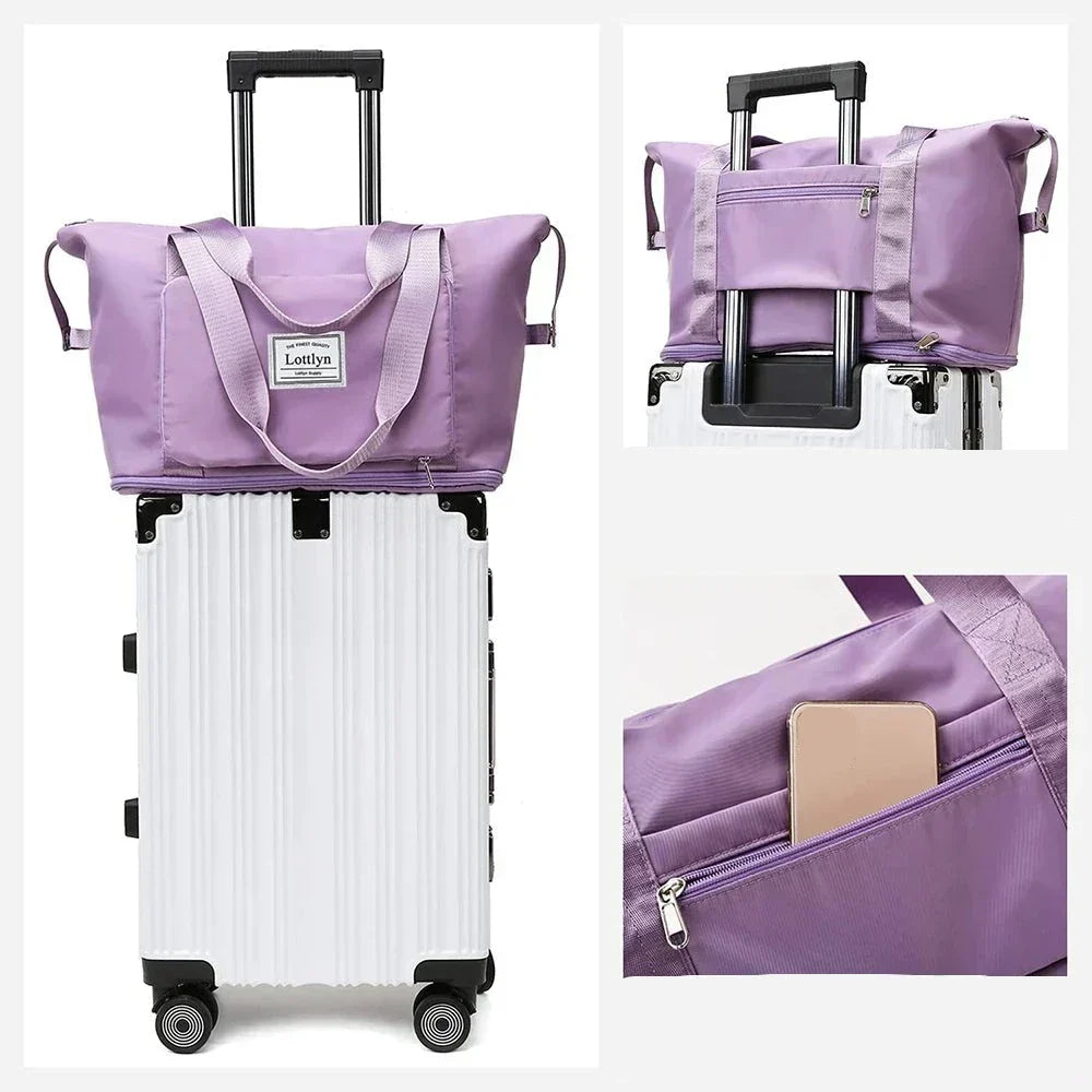 Sac de voyage pliable et grand pour femmes pratique et élégant