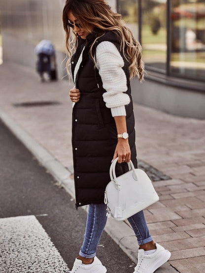 Gilet long chic en duvet élégant