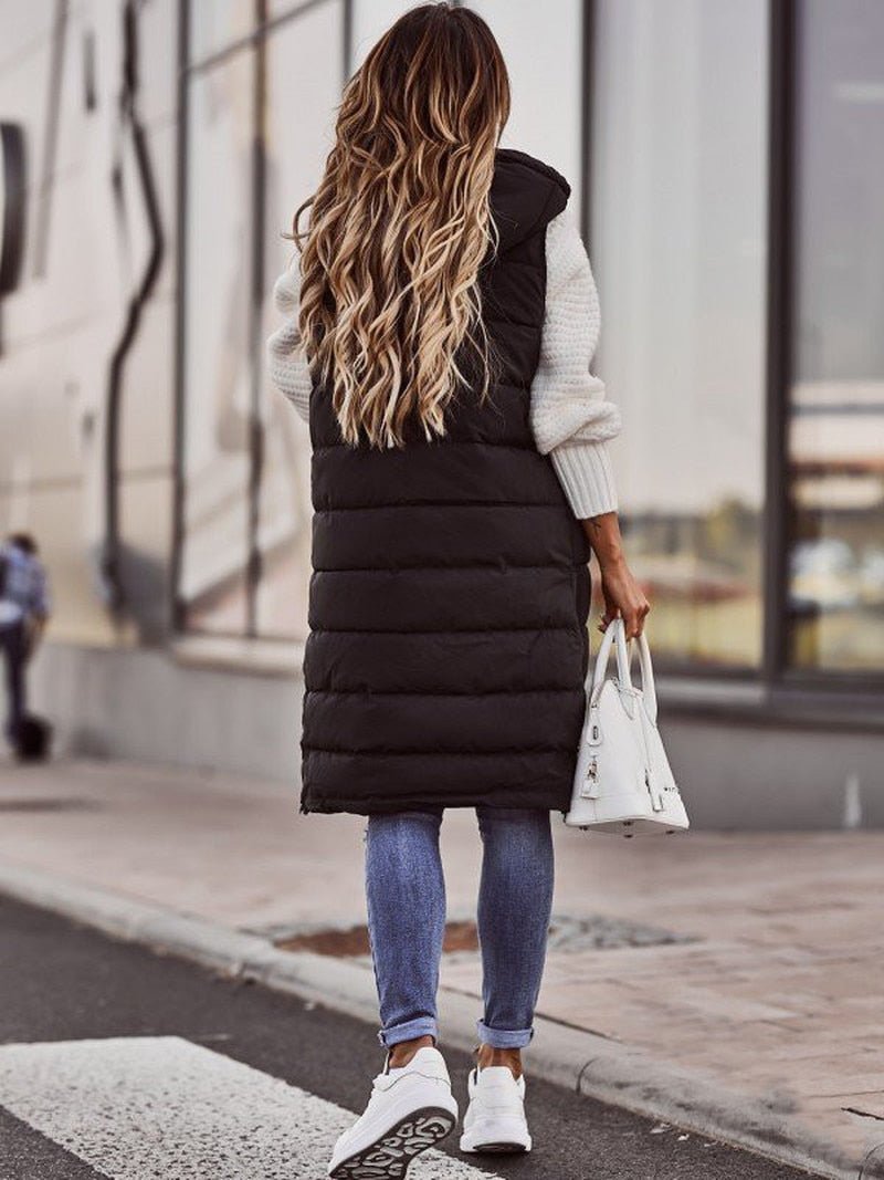 Gilet long chic en duvet élégant